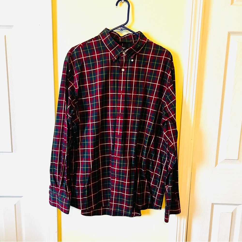 Plaid Button-Up Shirt